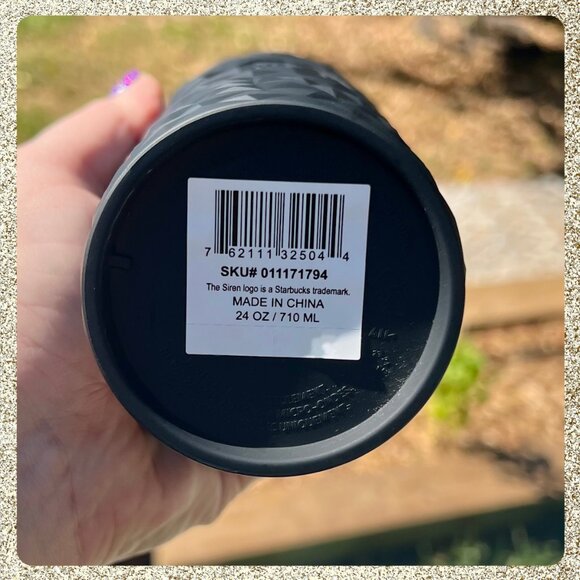 🎃 NWT 2025 Starbucks Glow-in-the-Dark Matte Black Prism Venti Cold Cup Tumbler - Picture 8 of 9